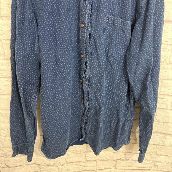 Marine Layer Washington Button down shirt men’s XL indigo dyed - Picture 3 of 6